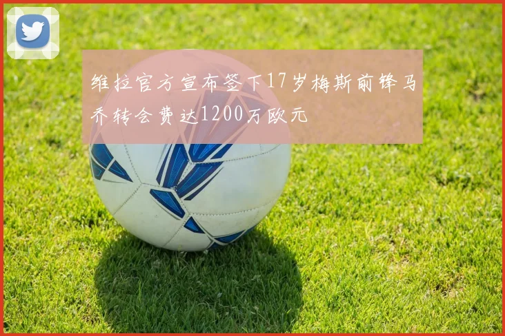 维拉官方宣布签下17岁梅斯前锋马乔转会费达1200万欧元
